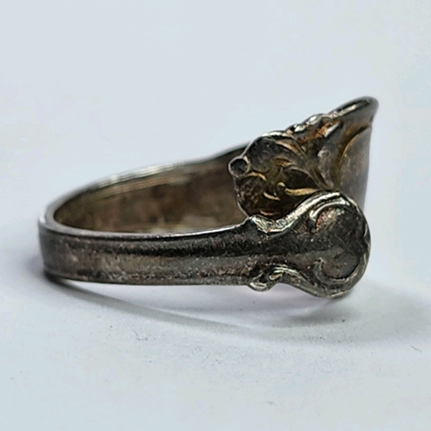 Vintage Signed Rogers Bros 1847 Spoon Ring 925 Sterling Silver Size Adjustable
