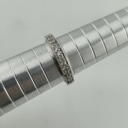 925 STERLING SILVER RING BAND WITH CZ STONE 7