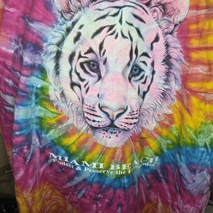 Tie Dye Shirt Mens Large miami beach protect preserve the everglades ONEITA Vintage