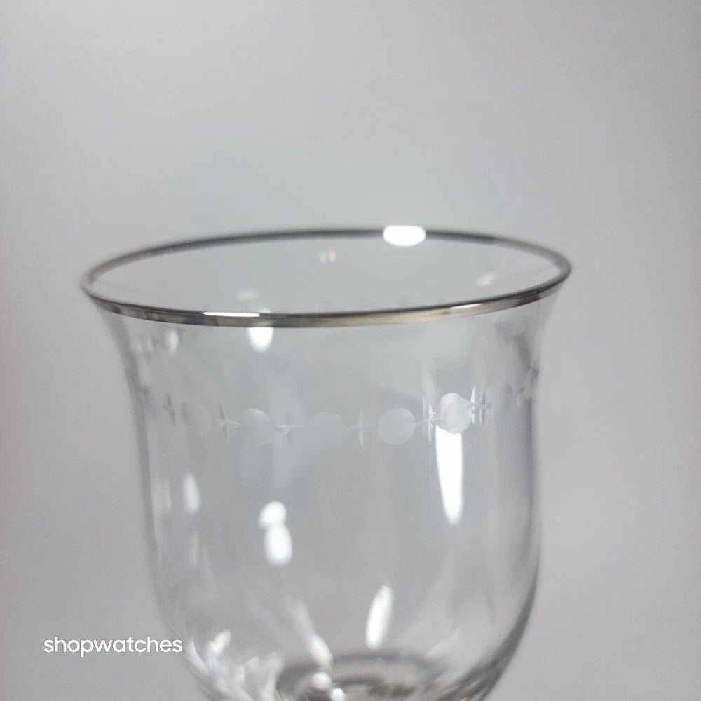 Lenox Pearl Platinum Crystal Iced Beverage Glass Goblet Set 20 Pc Elegant