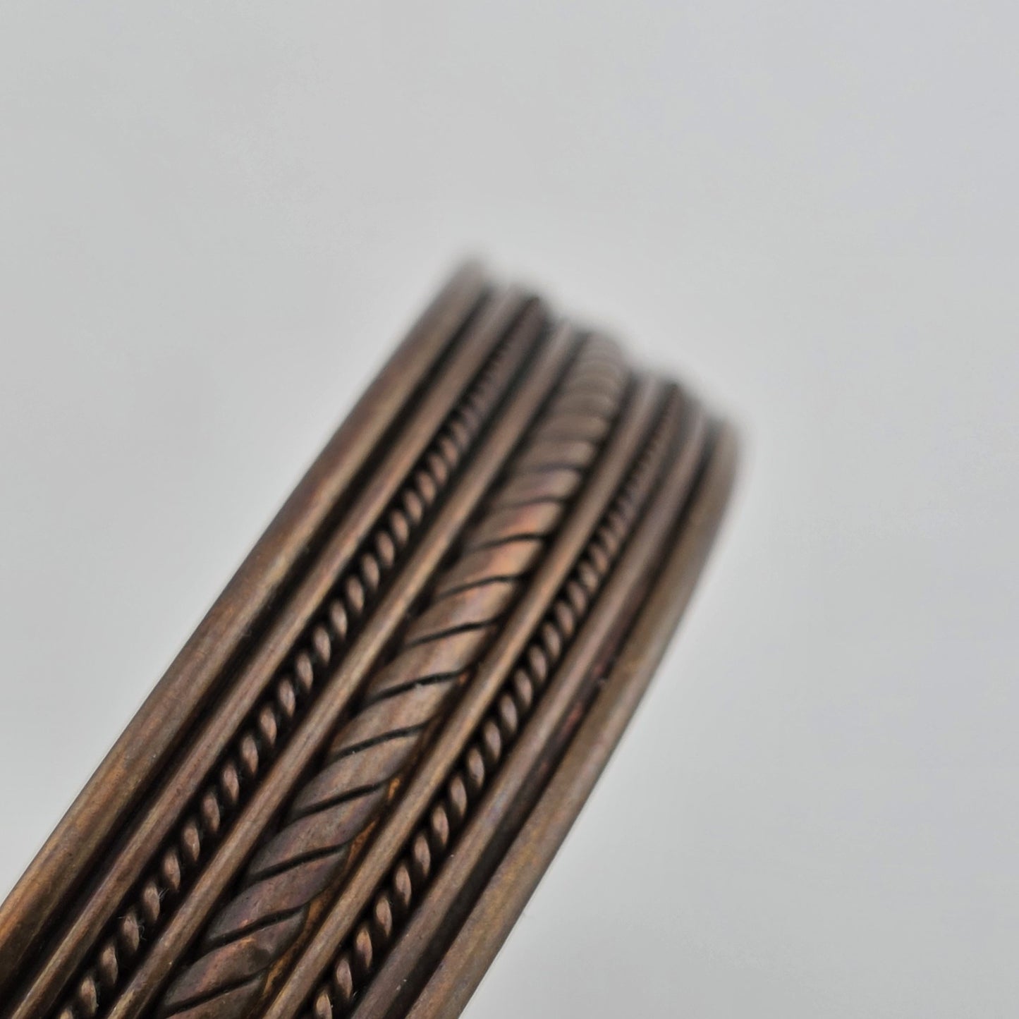 Vintage Copper and Brass Bangle Cuff Bracelet Boho Chic Jewelry