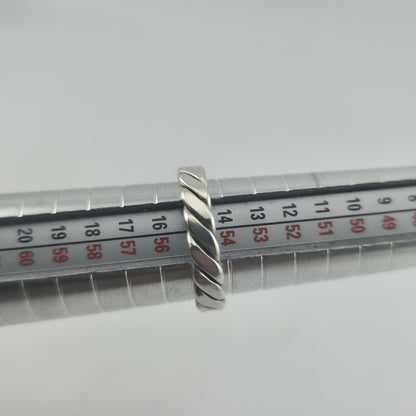 Vintage Mexico 925 Sterling Silver Twisted Rope Band Ring Size 7