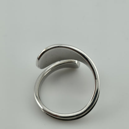 .925 Sterling Silver Wedding Band Ring  Men Women Adjustable Size Polished