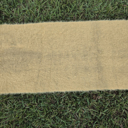 Craig Na Creidhe Scarf Vintage Mohair Wool Blend Yellow Fringed 70”x21” Vintage