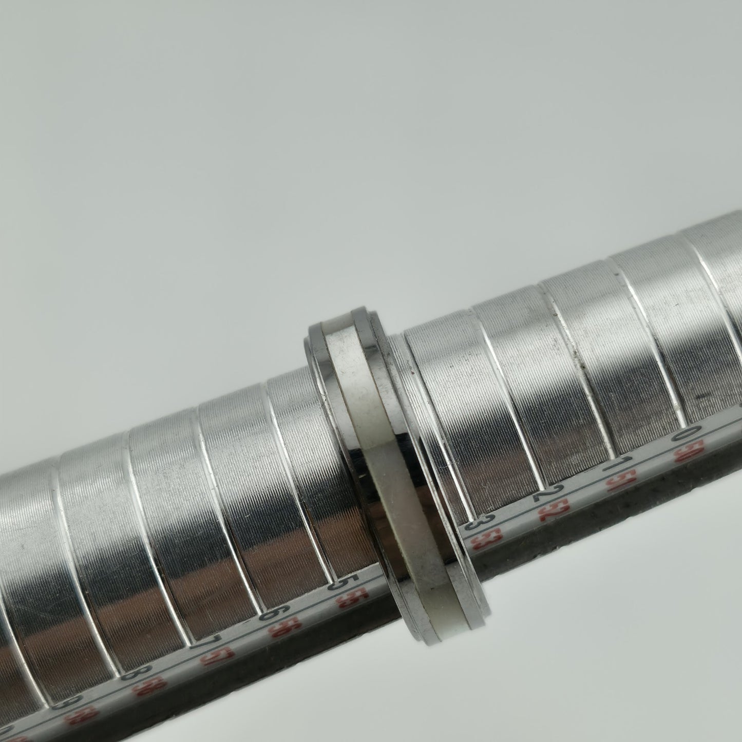 Tungsten Carbide men Women  band  Silver Tone size 6.76