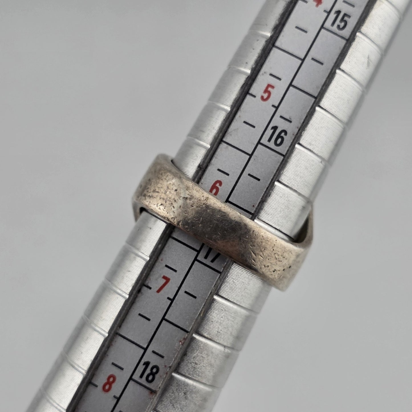 STERLING SILVER Ring MCM MODERN MODERNIST Koppel Abstract SIGNED HEAVY 6.5 VTG