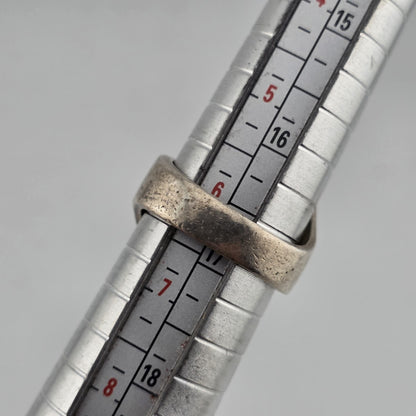 STERLING SILVER Ring MCM MODERN MODERNIST Koppel Abstract SIGNED HEAVY 6.5 VTG