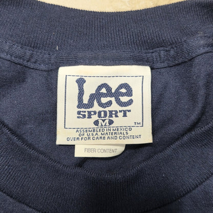 Vintage Lee Sport New York Knicks Shirt Mens Medium Black Blue Embroidered NBA