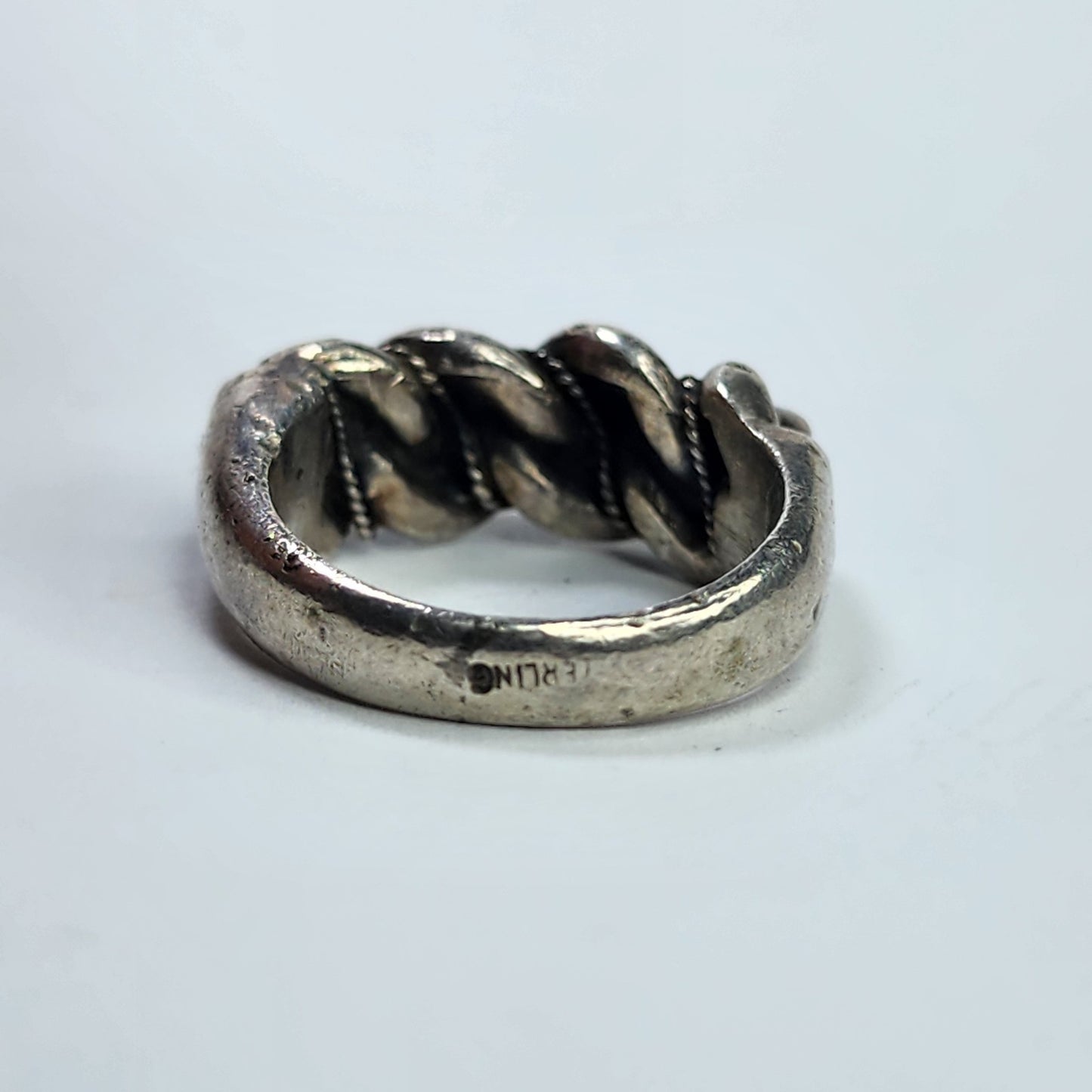 Namejs gredzens ring 925 Sterling Silver oxidized braided Latvian Jewelry Size 9