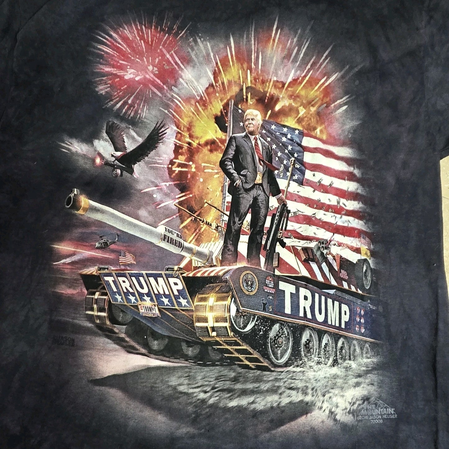 Donald trump The Mountain Shirt Mens XL Black Big Print 2016 USA 47 president