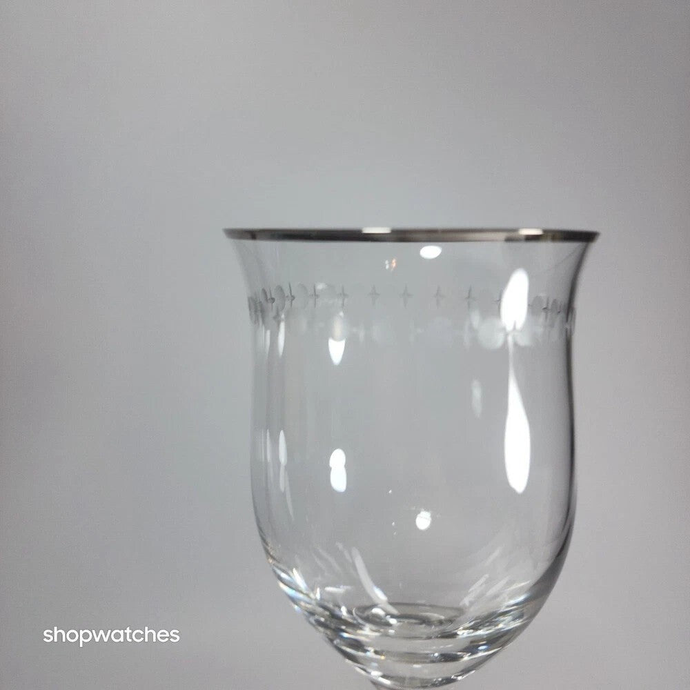 Lenox Pearl Platinum Crystal Iced Beverage Glass Goblet Set 20 Pc Elegant