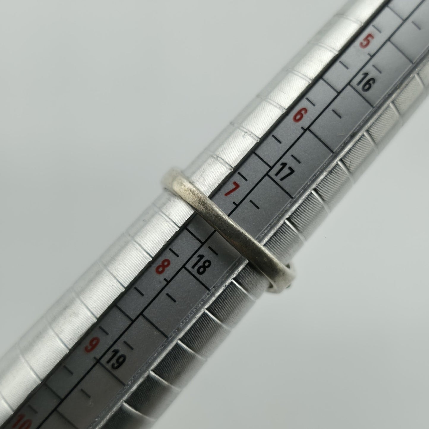 Sterling Silver 925 Large Clear Stone Ring Filigree Heart Vintage Size 7.5