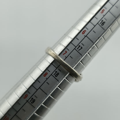 Sterling Silver 925 Large Clear Stone Ring Filigree Heart Vintage Size 7.5