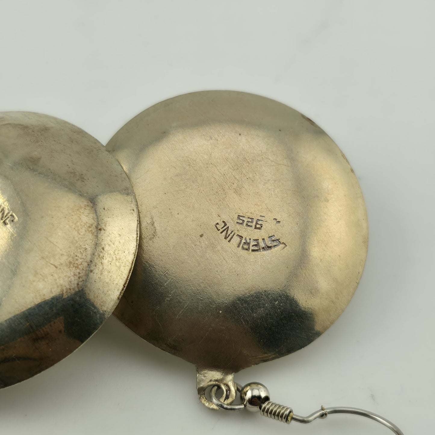 Mexico Silver Sombrero Hat Dangle Earrings Southwestern  Vintage