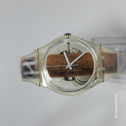 Swatch Watch CIGAR GK250 Vintage 1996 Limited Edition with Metal Tube Set EUC
