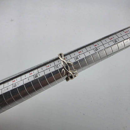 925 Sterling Silver Ring Olive Leaf Style Band 6 laurel branch design