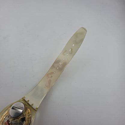 Swatch Watch SAUTE MOUTON Watch GK384 Foot Hand Print crayon 2002 New Battery