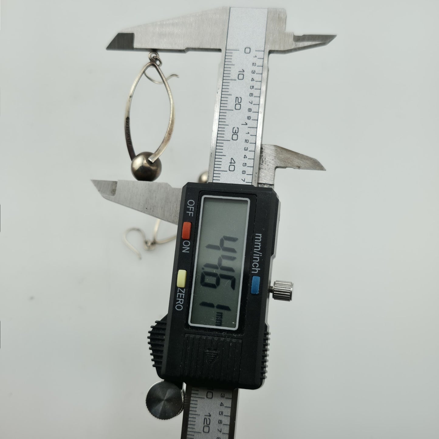 Sterling Silver Earrings Twist and Ball Drop and Dangle Shepherd Hook ATI Mexico