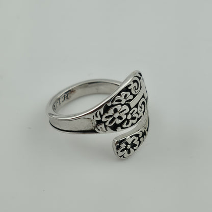 .925 Sterling Silver Wedding Band Ring  Men Women Adjustable Size Polished