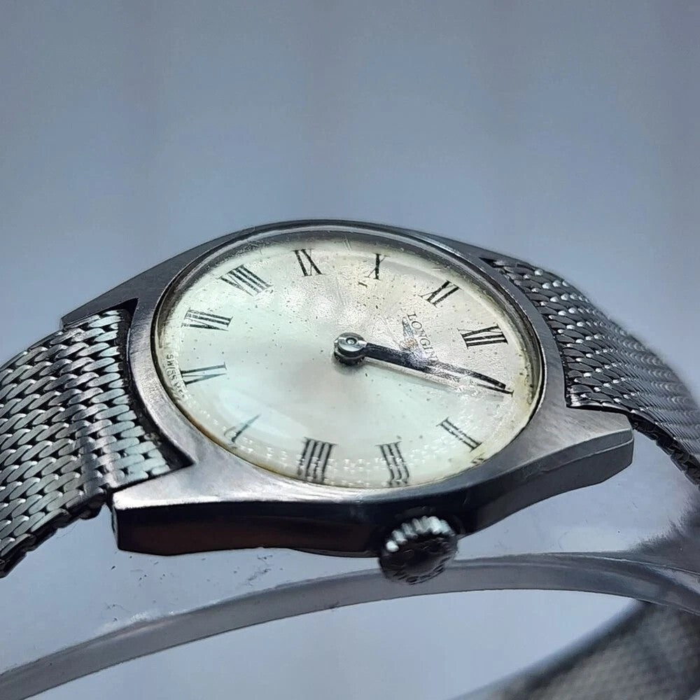 Vintage Longines women's stainless steel watch ref. 7889.10 460 1970s wind up