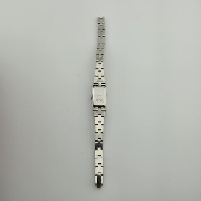 Seiko Watch Ladies Pink Dial Stainless Steel Quartz 2E20-3241 HR 1 Size 5 1/2" Vintage