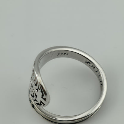 .925 Sterling Silver Wedding Band Ring  Men Women Adjustable Size Polished