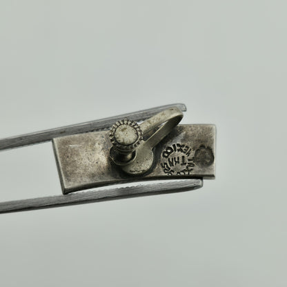 STERLING SILVER Earring ARTISAN MODERNIST Tribal Abstract Vintage Geometric