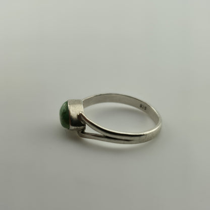 Sterling Silver Green Turquoise Ring Size 8.75 Vintage Style Natural Stone Statement Ring