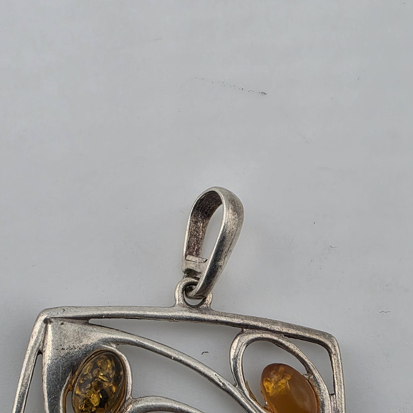 Baltic Amber Stone 925 Sterling Silver Pendants 30mm x 30mm MCM Vibes