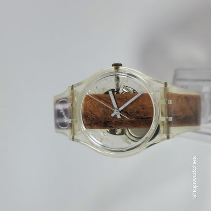 Swatch Watch CIGAR GK250 Vintage 1996 Limited Edition with Metal Tube Set EUC