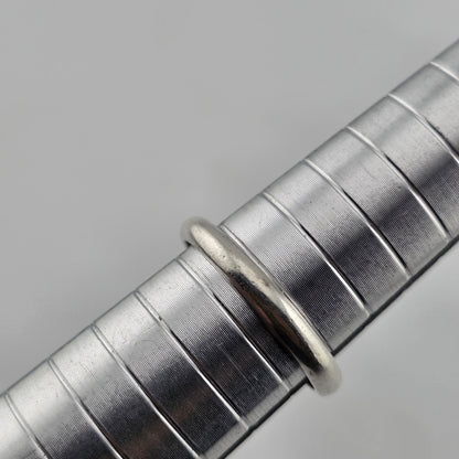 925 Sterling Silver Plain Band Ring Men Women Unisex Wedding Promise Minimal 6.5