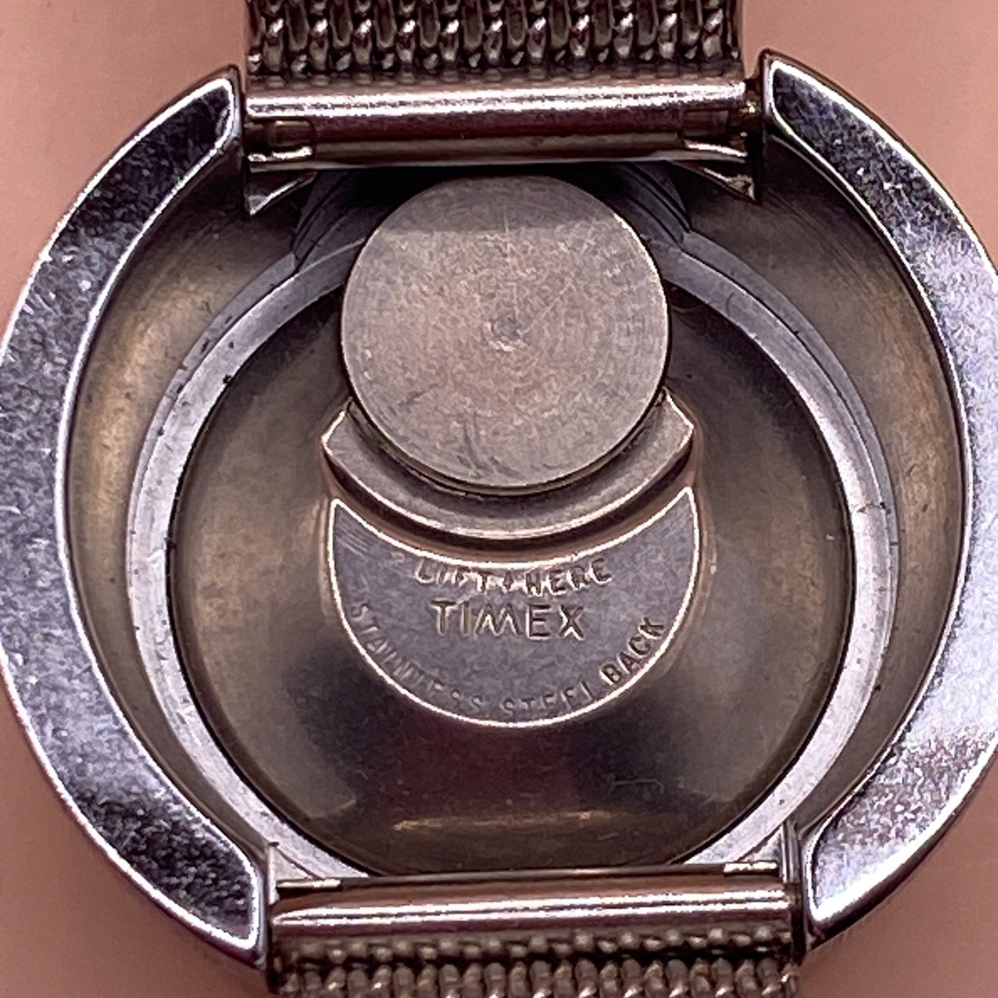 Timex Electric Domed Watch Women 30mm Silver Tone Mesh Band New Battery Vintage