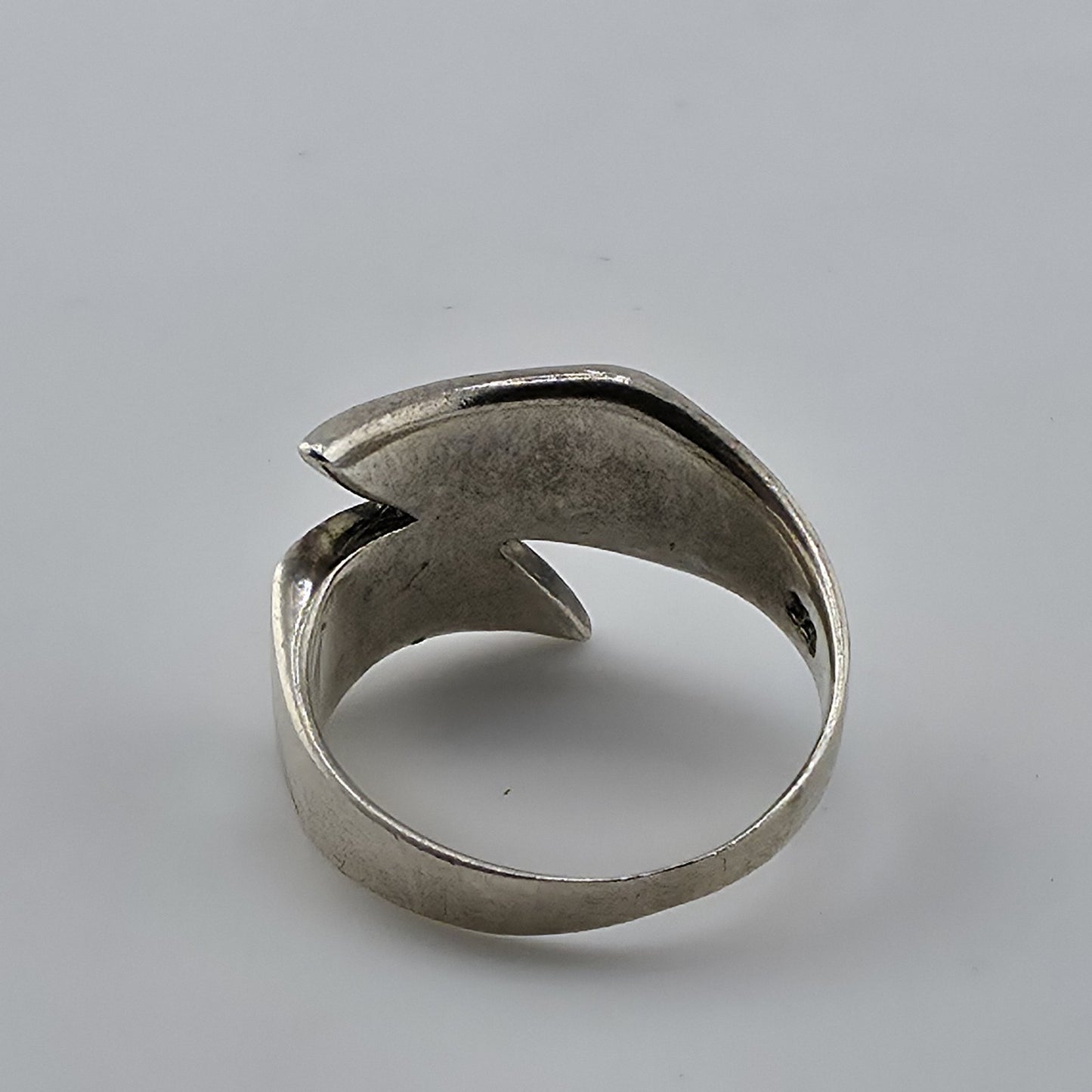 Sterling Silver 925 Multi-Stone Inlay Wrap Ring Size 6.75 Artisan