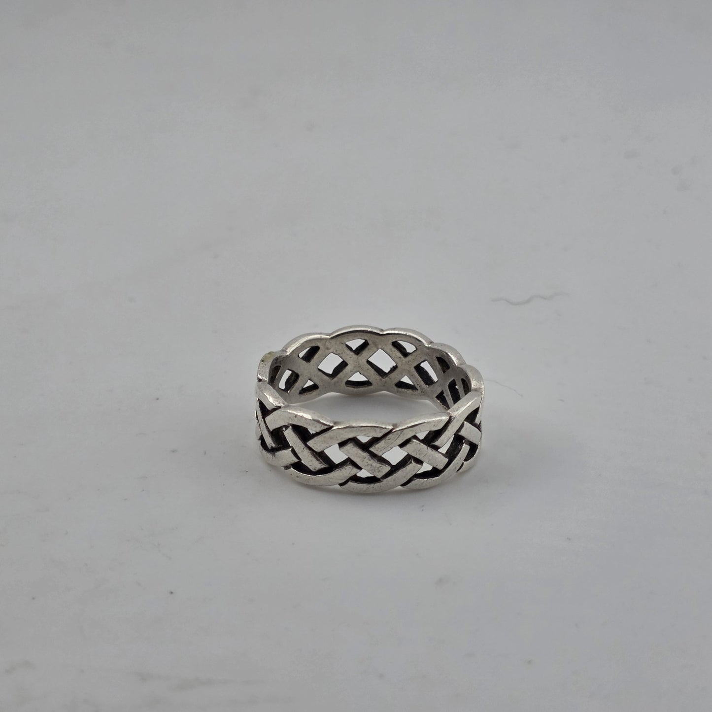 Celtic Tribal Band Ring Solid Sterling Silver 925 Size 14.5
