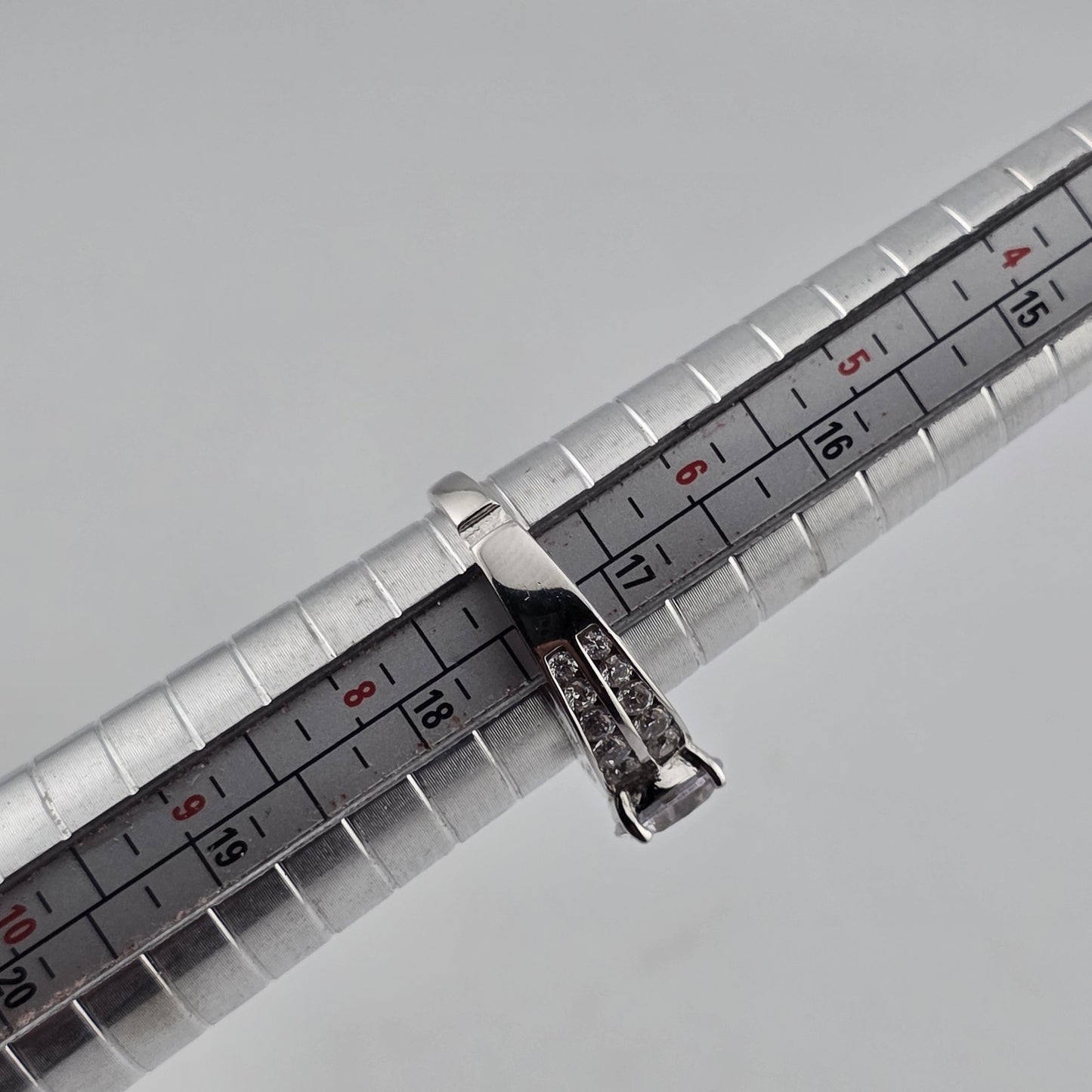 Sterling Silver Cubic Zirconia Engagement Wedding Ring 7 Solitaire Style 925