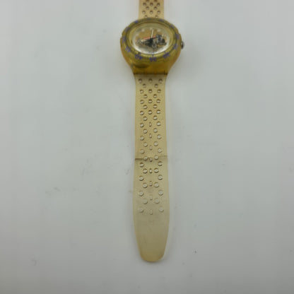 Swatch Jelly Bubbles SDK104 1991 Scuba 200 Collection RARE Upside Down Movement