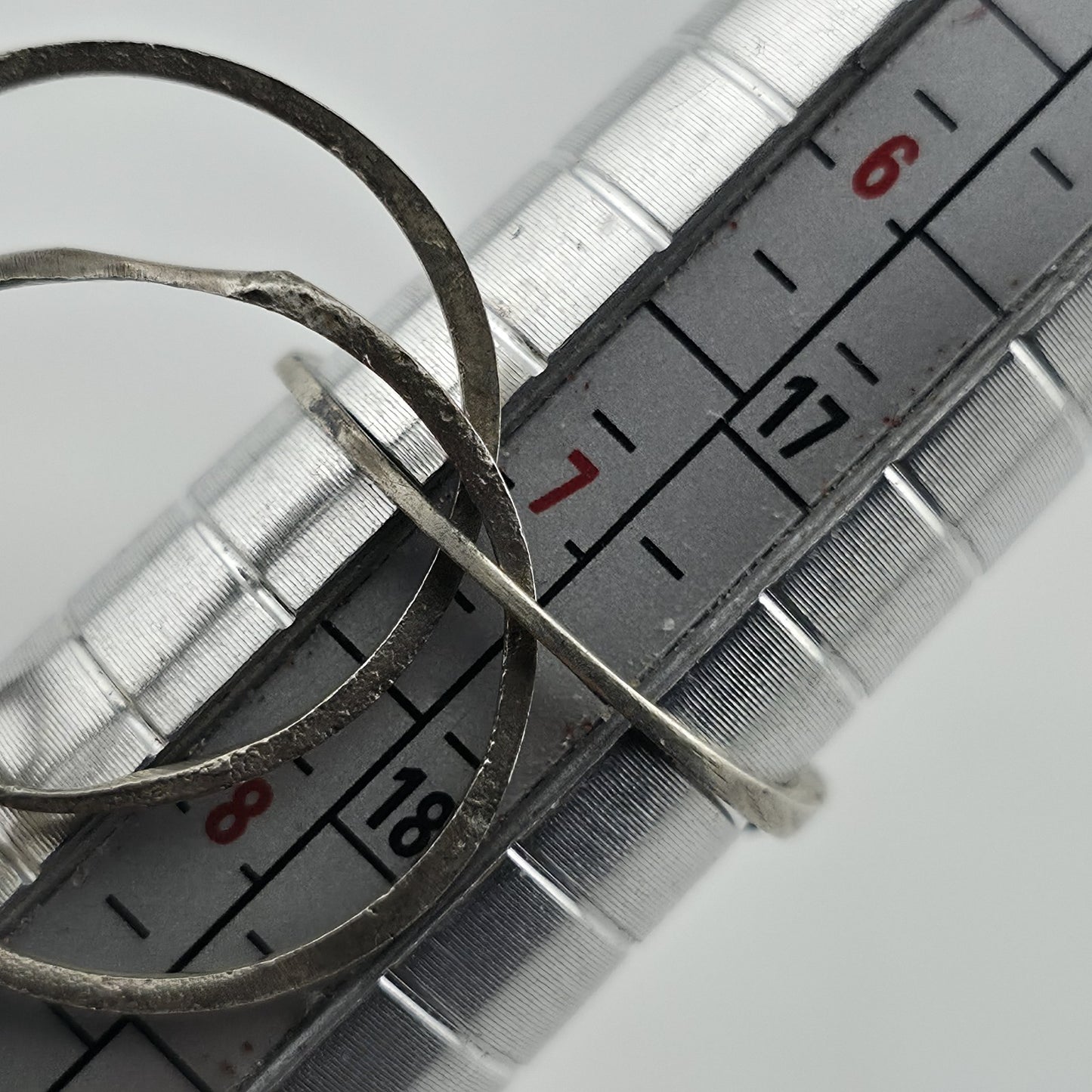 Sterling Silver Ring 4 Band Puzzle Hand Made Forged 925 Size 7