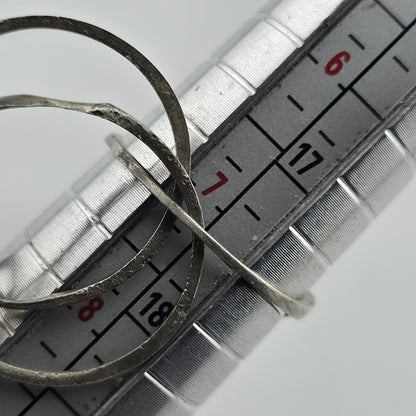 Sterling Silver Ring 4 Band Puzzle Hand Made Forged 925 Size 7