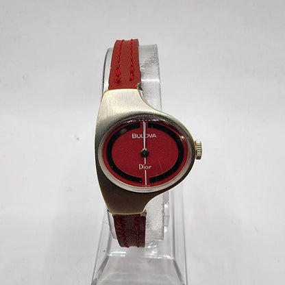 Christian Dior Watch Collaboration Vintage 1970s Ladies Reference 861913 Red