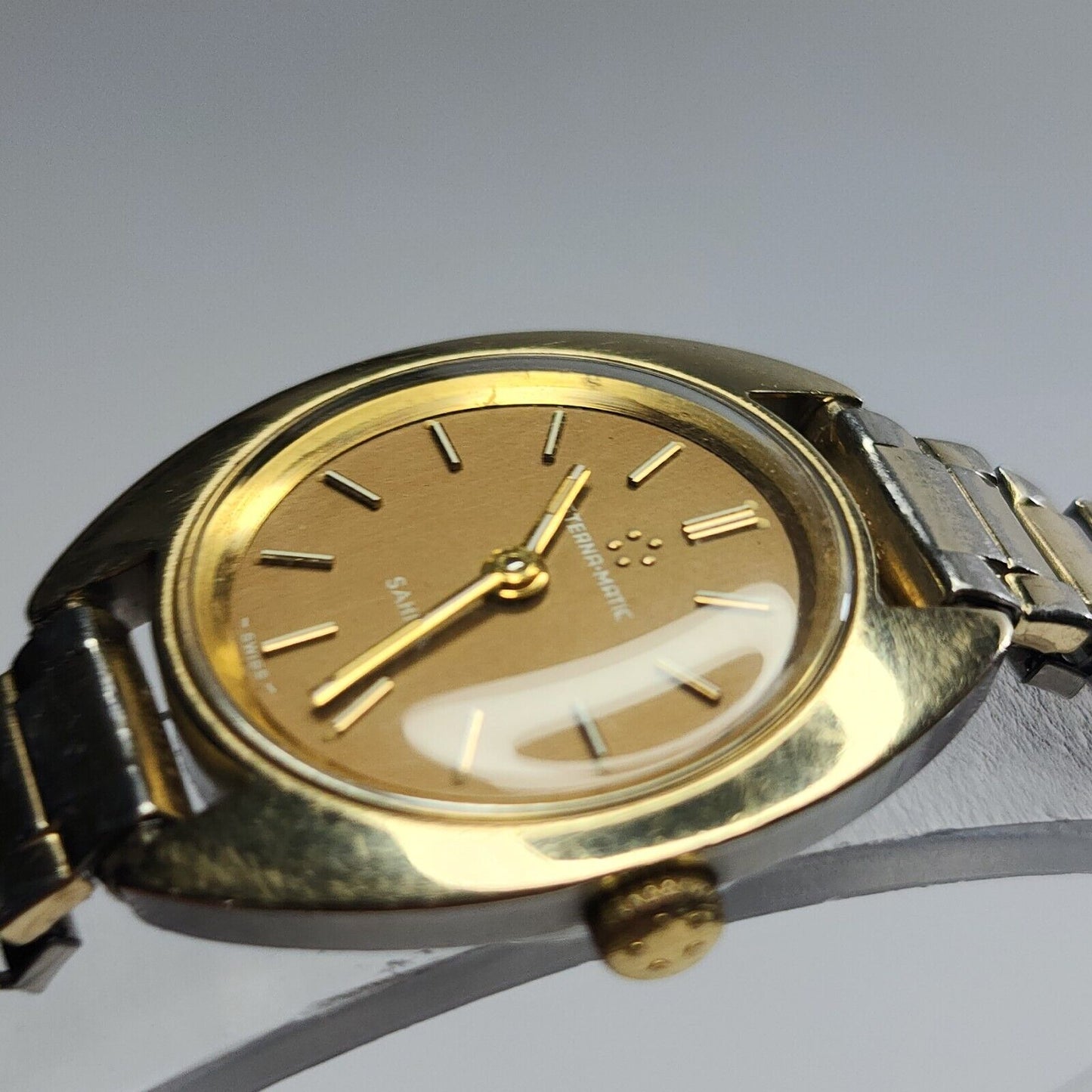 Eterna matic Watch sahida Brown Dial Womens Automatic Wristwatch 1960s Vintage