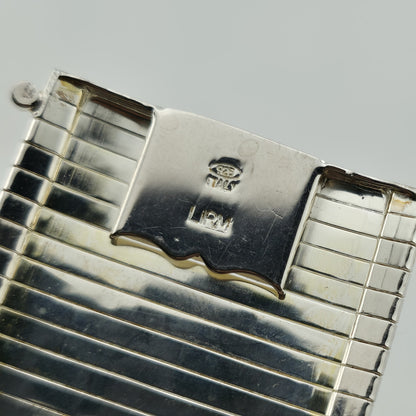 Sterling Silver Bracelet Flexible Diamond Cut Omega 7.5 JTV 925 Italy LIRM