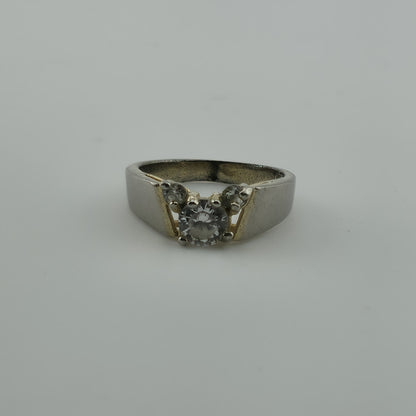 Disney Sterling Silver Ring Cubic Zirconia Mickey Mouse Size 4.75