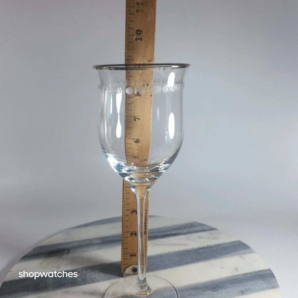 Lenox Pearl Platinum Crystal Iced Beverage Glass Goblet Set 20 Pc Elegant