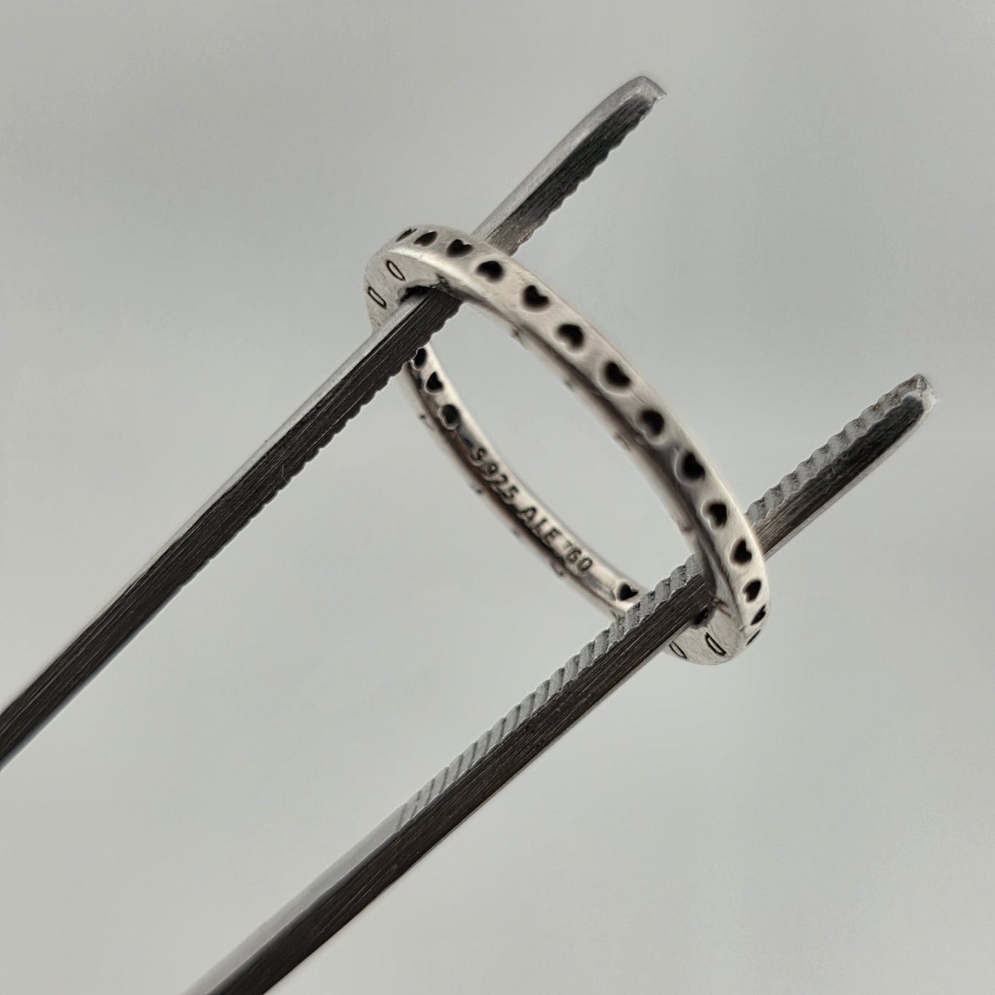 pandora sterling silver ring size 8.75 Hearts Stackable Band ALE 60 925