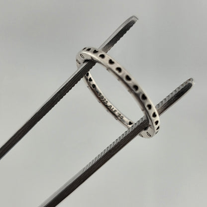 pandora sterling silver ring size 8.75 Hearts Stackable Band ALE 60 925