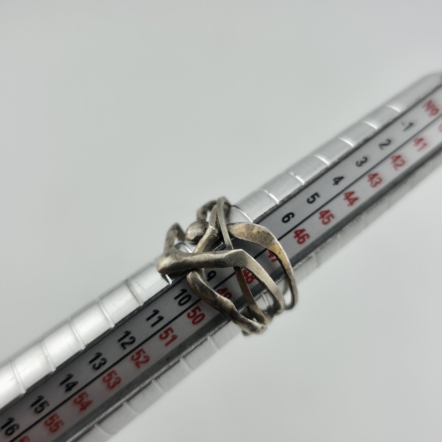 Sterling Silver Ring 4 Band Puzzle Hand Made Forged 925 Size 7