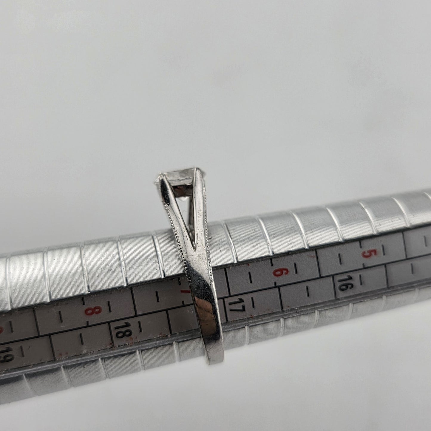 925 Sterling Silver Ring CZ ENGAGEMENT LADY Cute Eiffel tower Size 6.75