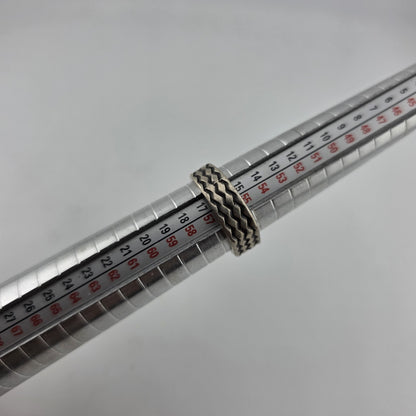 Sterling Silver 925 Ring Artisan Tribal Band Size 7.50 Rare