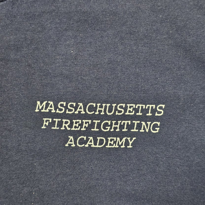 Massachusetts Fire Academy shirt Mens XL Blue single Stich Heavy heavyweight