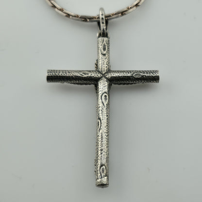 Sterling Silver Cross pendant Sterling Silver Necklace Choker 14” 20g Vintage